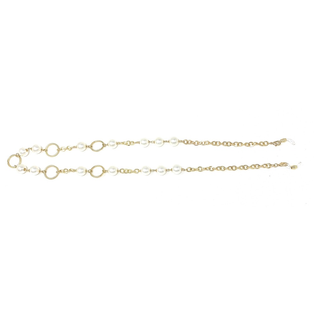 Eyeglass‎ Chain Strap Women Sunglasses Holder Necklace Fashion Gold Pearl 26"